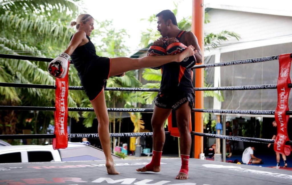 Kick back | Image courtesy of Tiger Muay Thai